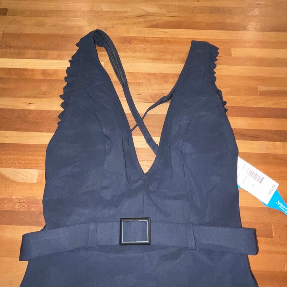 Skinny Dippers Womens Jelly Beans Cinch One-Piece black Small - Picture 2 of 7